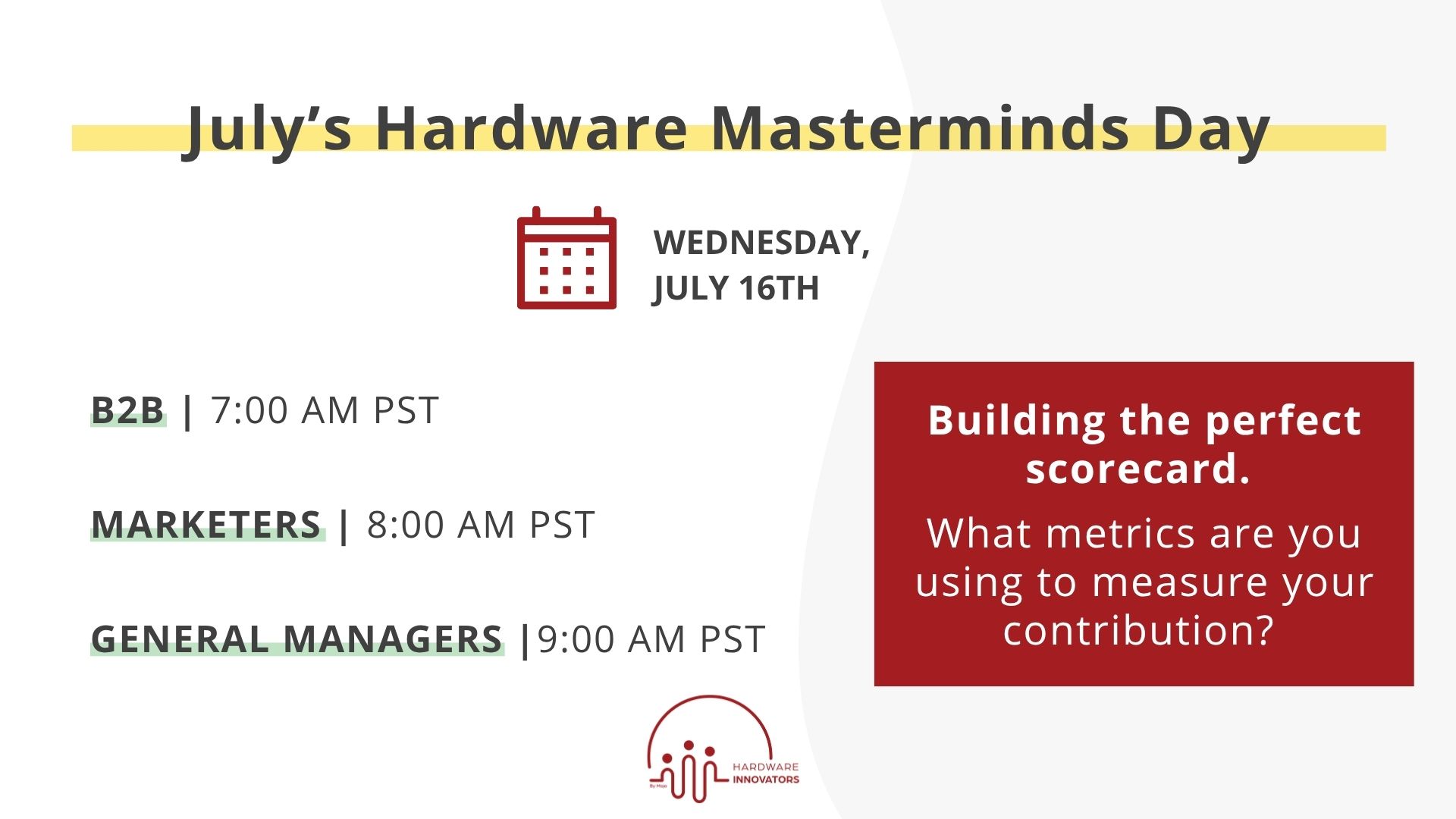 July 2025 Topics July mastermind topics