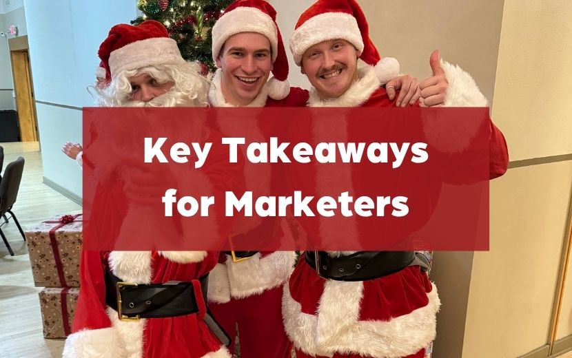 hardware store employees dressed up as Santa