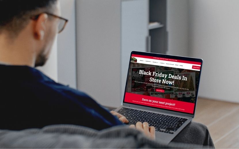 man shopping on local ace hardware website