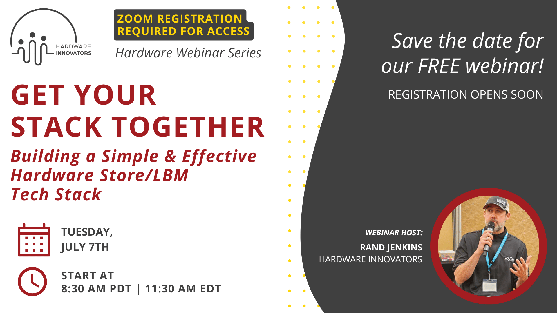 hardware store webinar about tech stacks