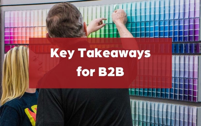 b2b rep helping someone pick out a paint color