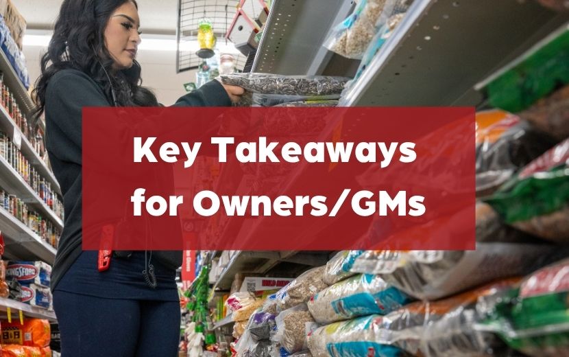 hardware store employee stocking inventory